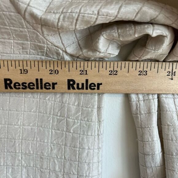 Eileen Fisher Womens Medium Silk Blend Organic Cotton Open Front Cardigan Jacket - Picture 8 of 13